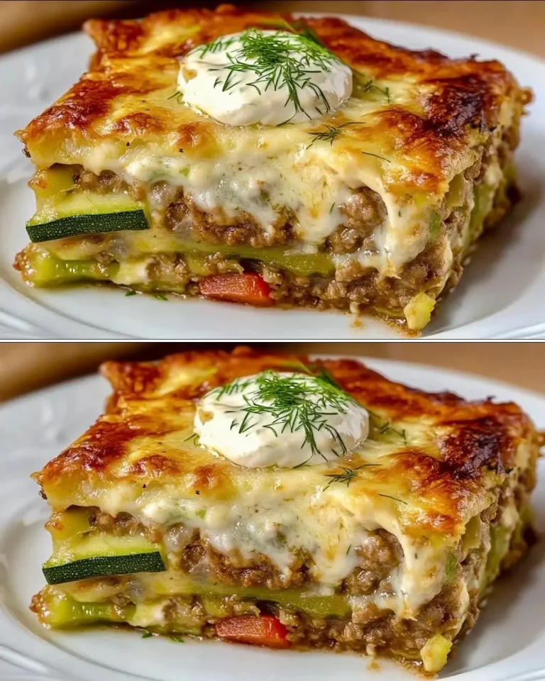 Casseruola di Zucchine fresca e appetitosa pronta per essere servita