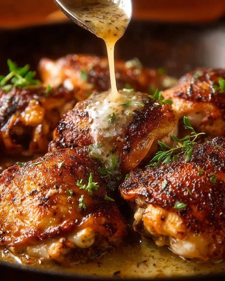 Pollo al forno con sugo di manzo, un piatto succulento e saporito