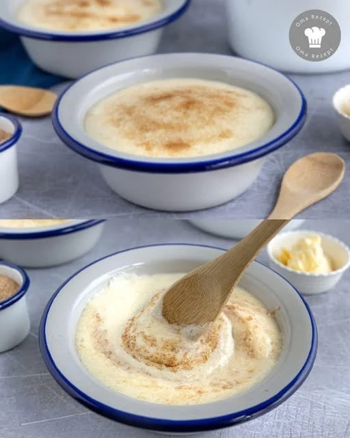 Porridge di nonna preparato in ciotola con ingredienti freschi