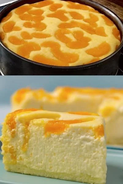 Delizioso quarkcake senza base presentato su un piatto