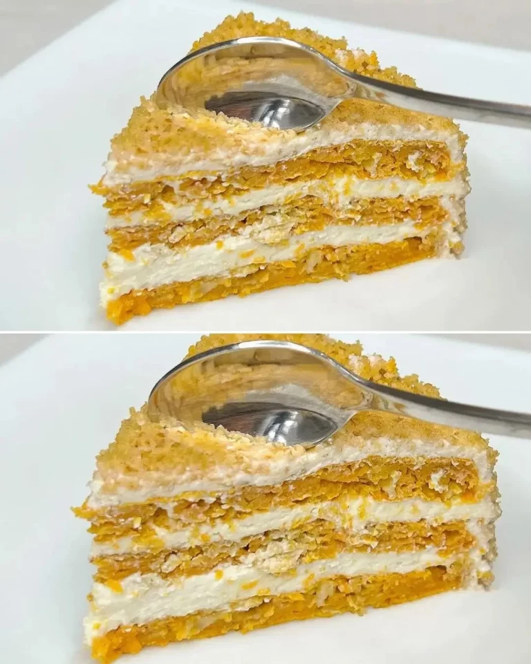 Strati di carote e avena disposti in un piatto colorato e appetitoso.