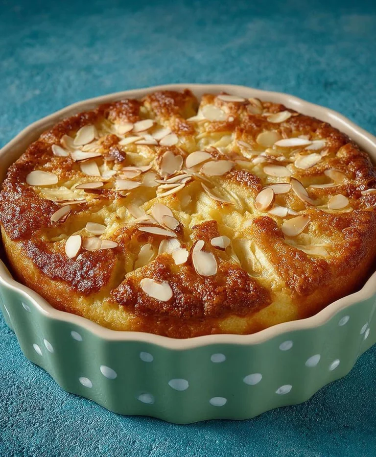 Deliziosa torta con pesche e mandorle, un dolce estivo da gustare.