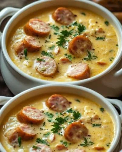 Deliziosa zuppa di patate servita in una ciotola
