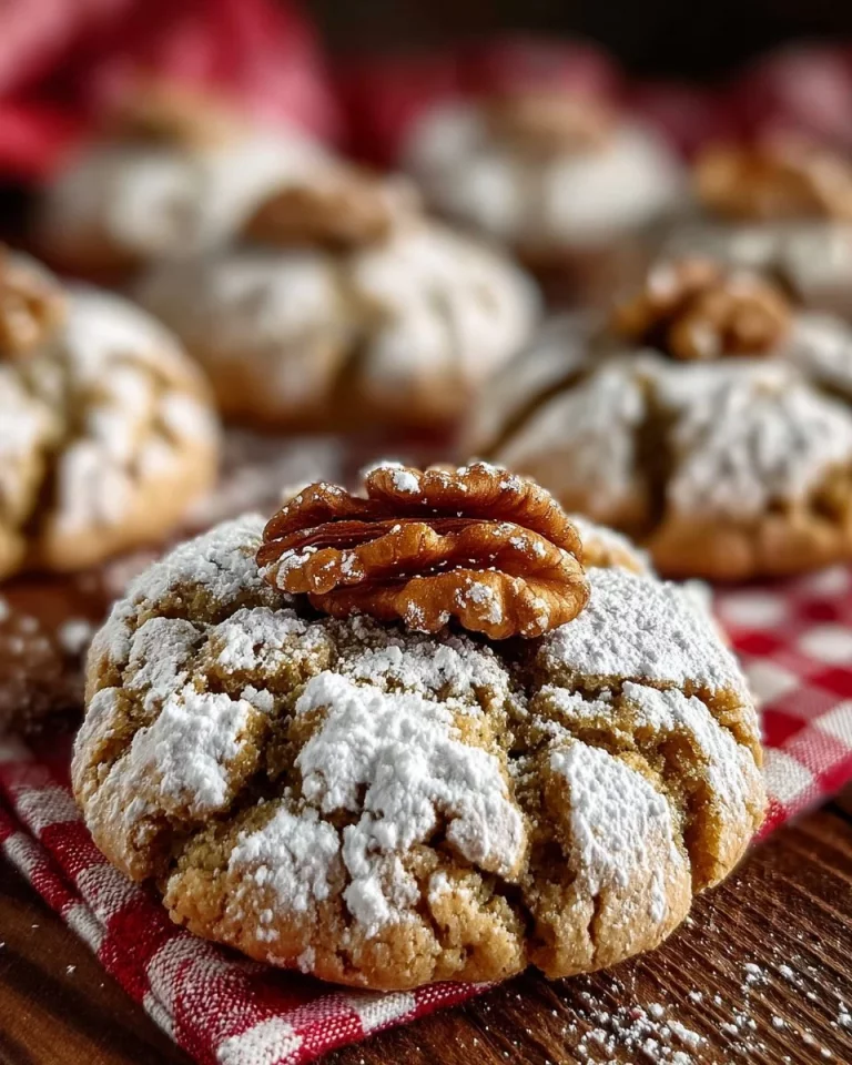 Biscotti di Noci Italiani freschi su un piatto decorato