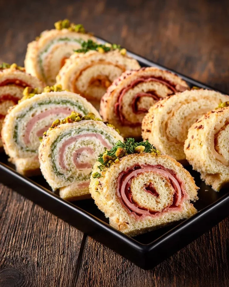 Girelle Salate appetitose servite su un piatto decorativo