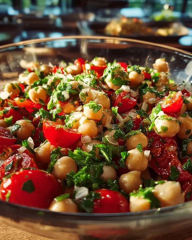 Insalata di ceci con rucola e pomodorini freschi