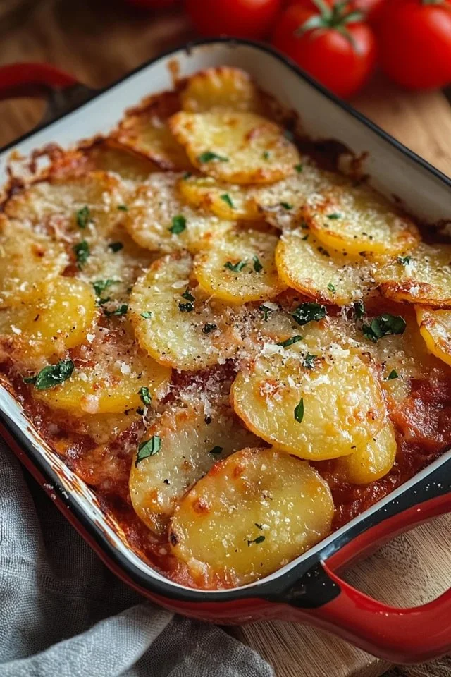 Patate Pizzaiola cotte con pomodoro e spezie