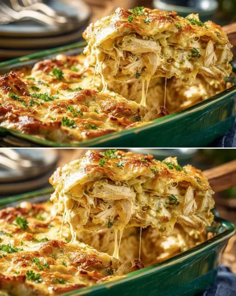 Casseruola di Enchilada di Pollo con pollo, formaggio e salsa piccante