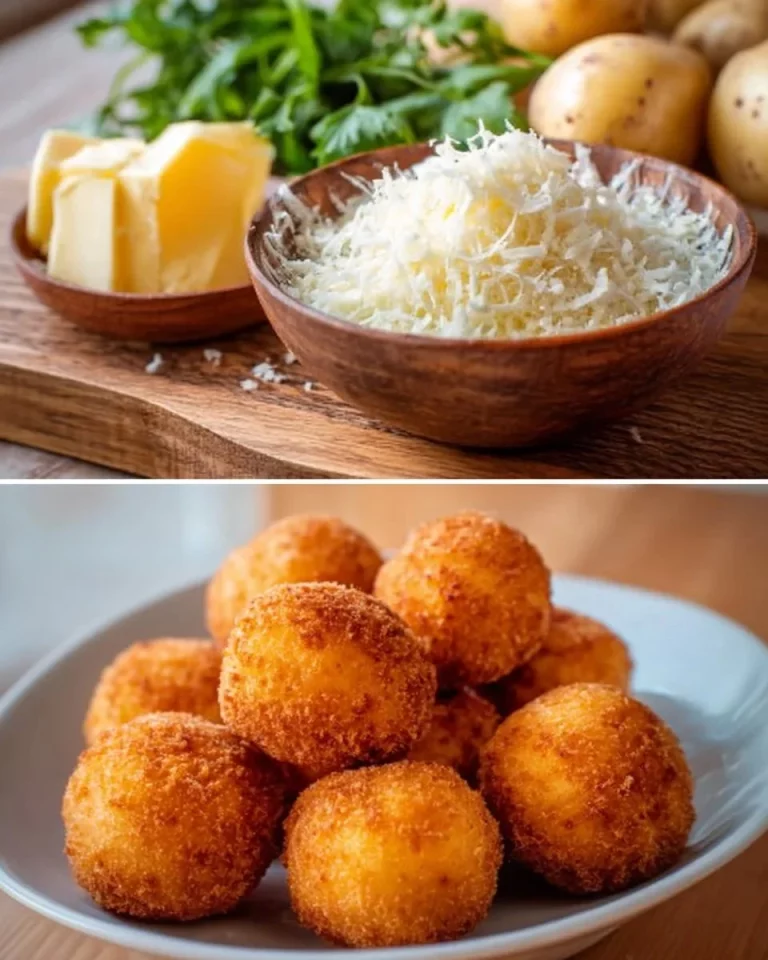 Crocchette di Patate con Formaggio dorate e croccanti