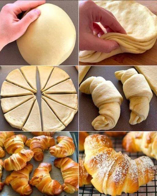 Delizioso croissant soffice appena sfornato, ideale per la colazione.