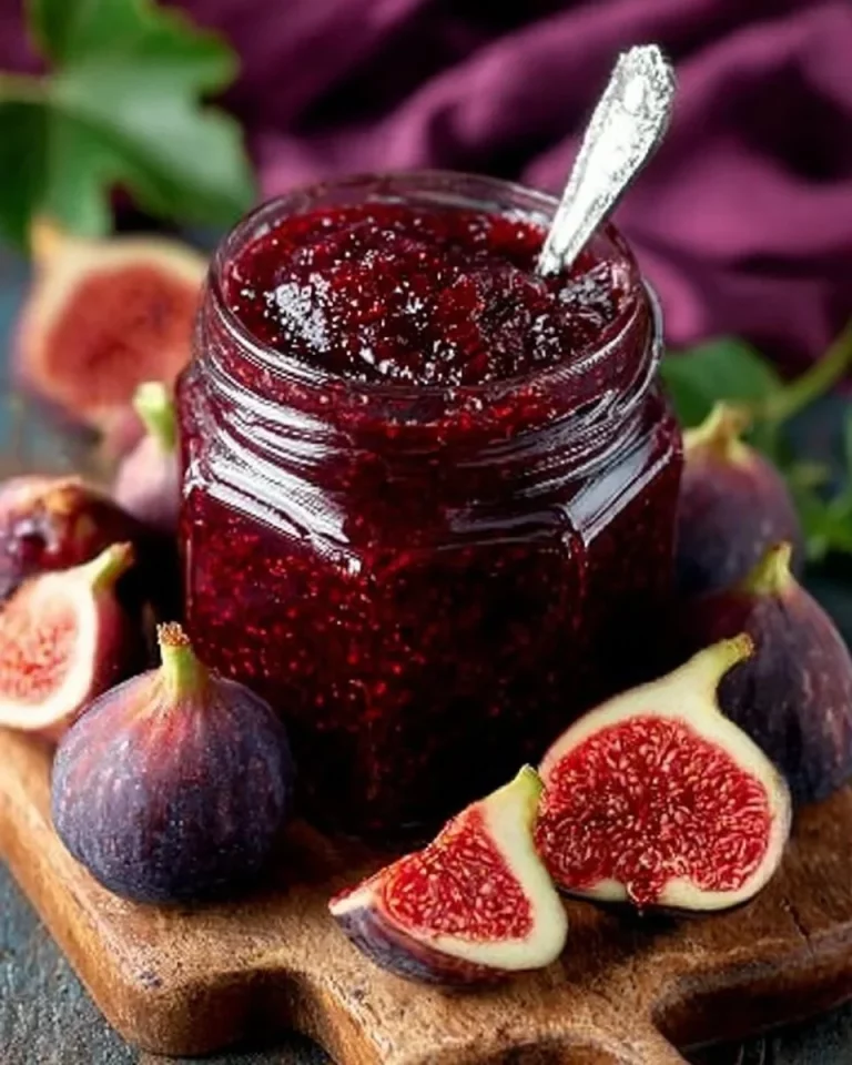 Barattolo di Marmellata di Fichi artigianale su sfondo rustico