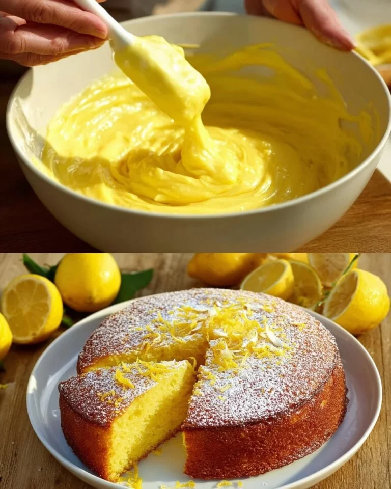 Fette di Torta di Limone Morbida decorate con limoni freschi