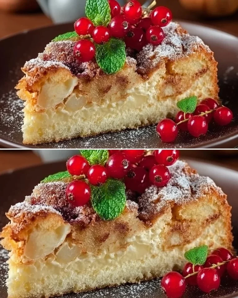 Fetta di Torta di Mele con mele fresche e cannella
