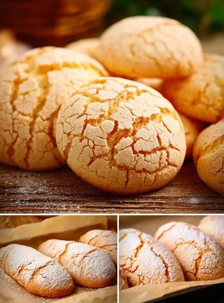 Biscotti crackle e biscotti savoiardi appena sfornati su un vassoio