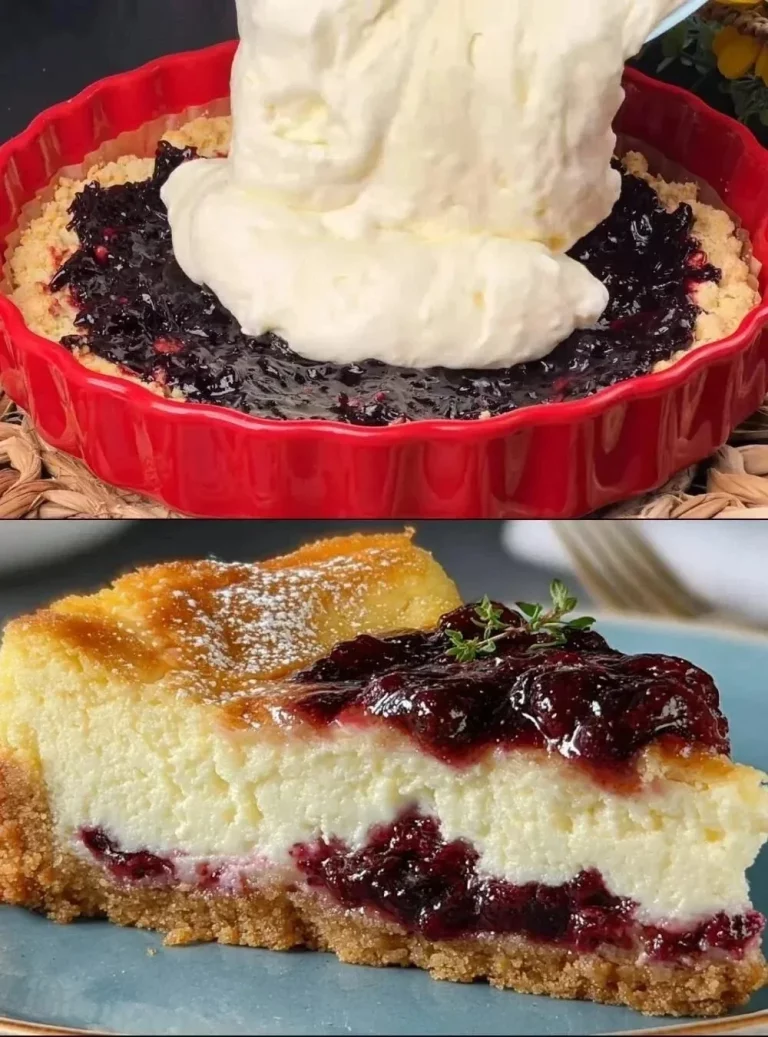 Cheesecake con marmellata di bacche, dolce cremoso e goloso