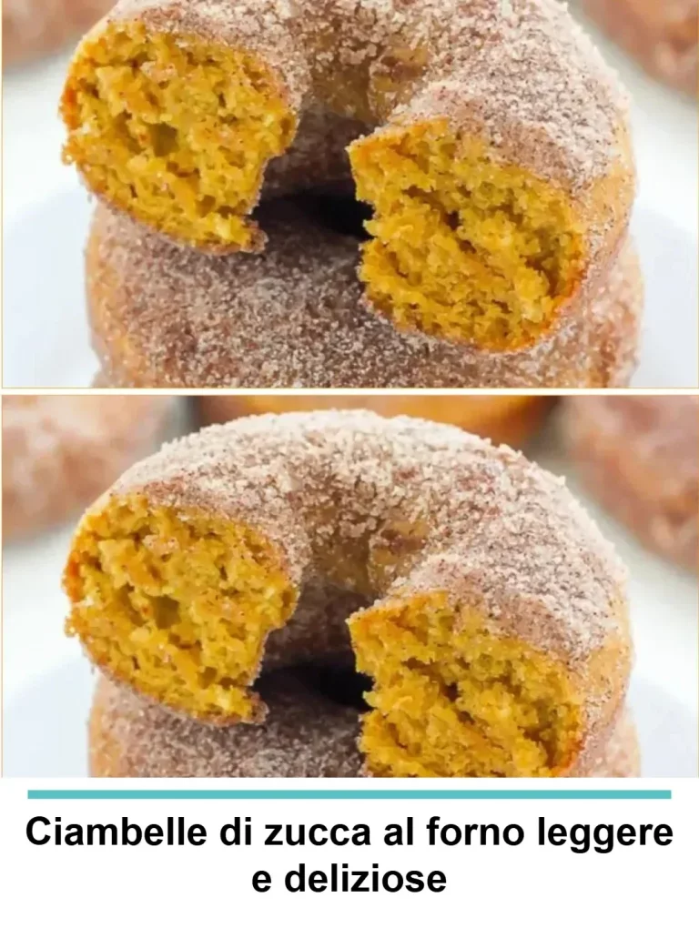 Ciambelle di zucca al forno, leggere e deliziose, pronte da gustare.