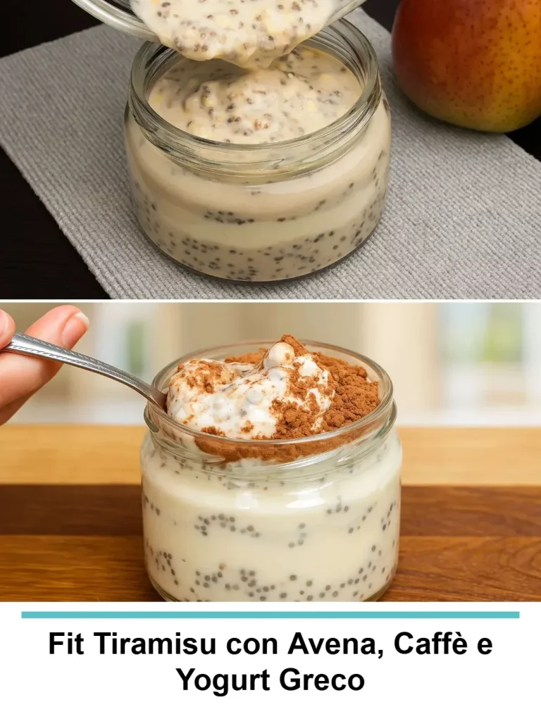 Ricetta Fit Tiramisu con avena, caffè e yogurt greco per uno snack sano