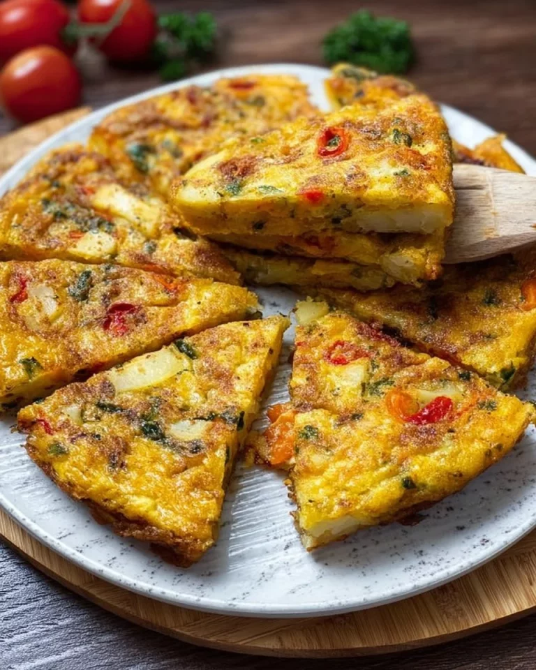 Frittata di patate cotta in padella con erbe fresche e limone