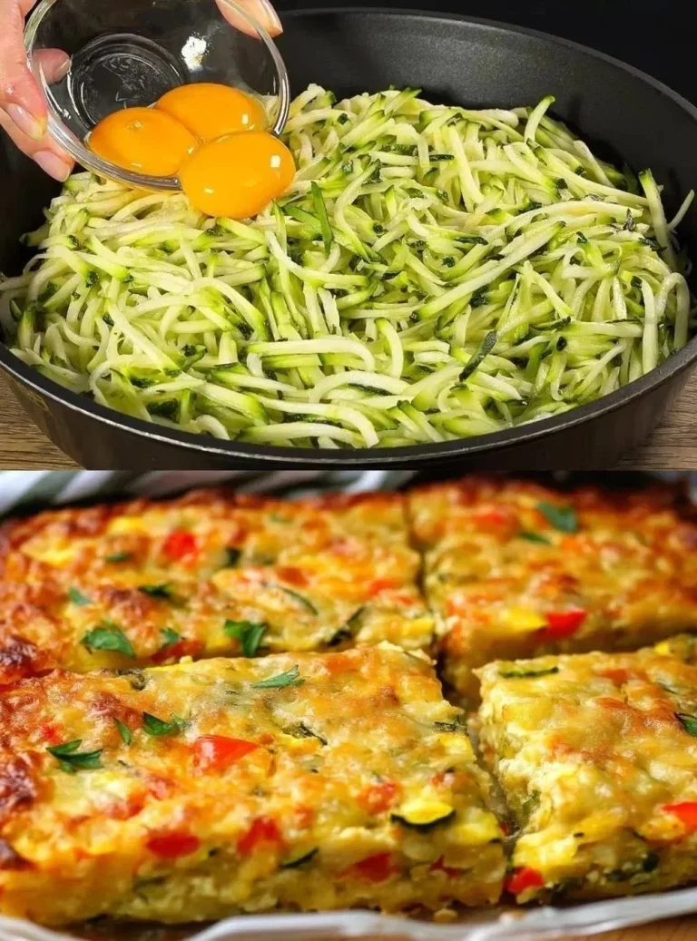 Frittata di verdure e formaggio fritta servita su un piatto elegante