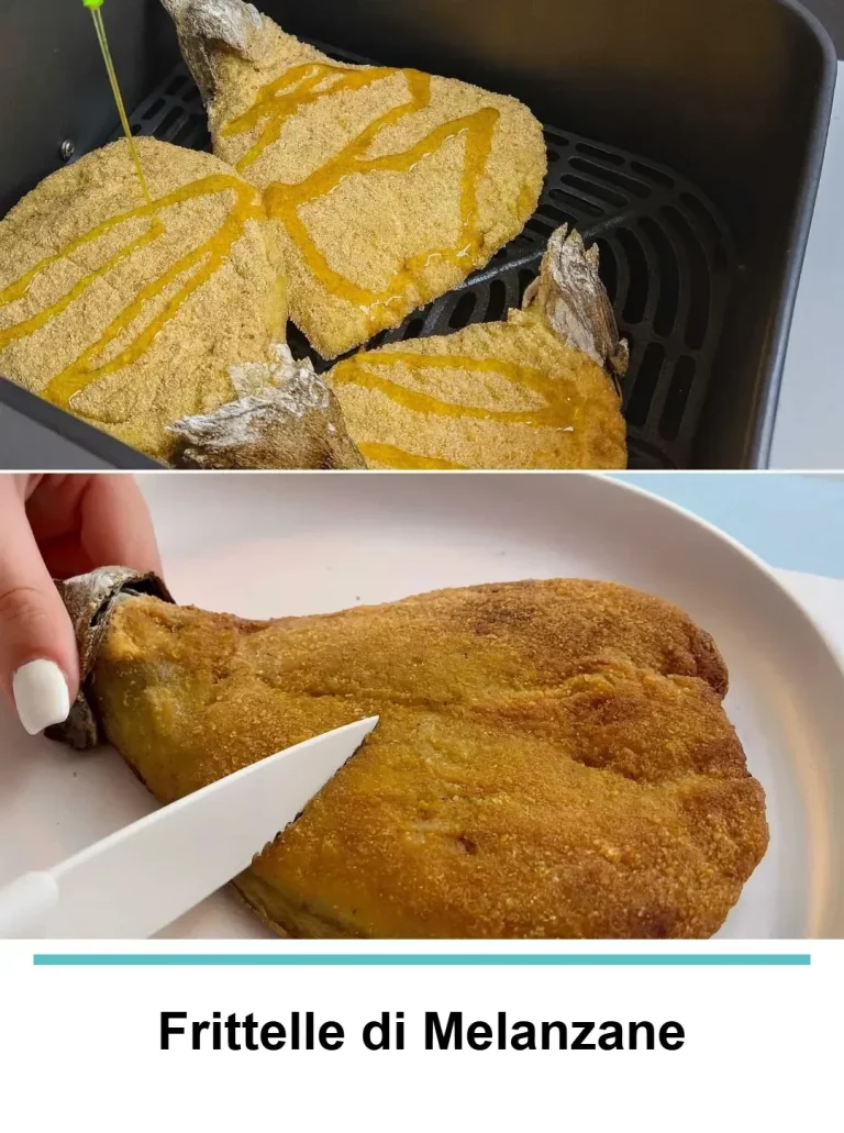 Frittelle di Melanzane servite su un piatto con salsa