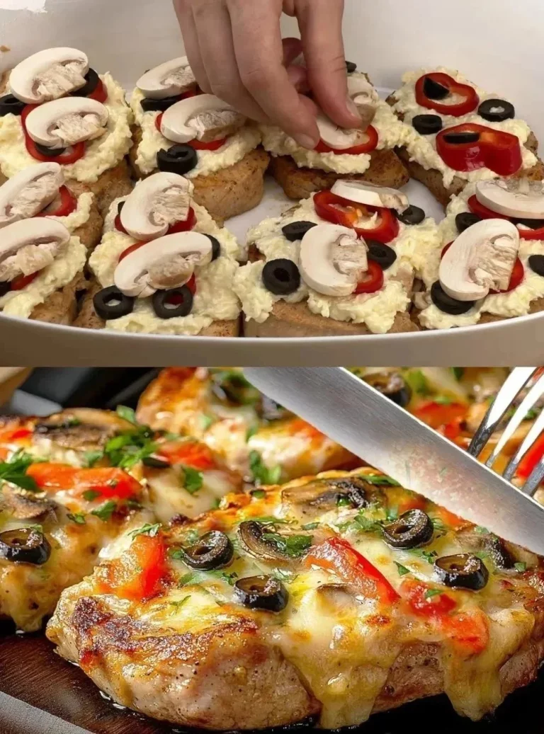 Gratinato di formaggio con maiale, patate e verdure appena sfornato