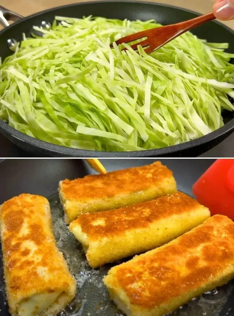 Involtini di Cavolo con ripieno di formaggio su un piatto