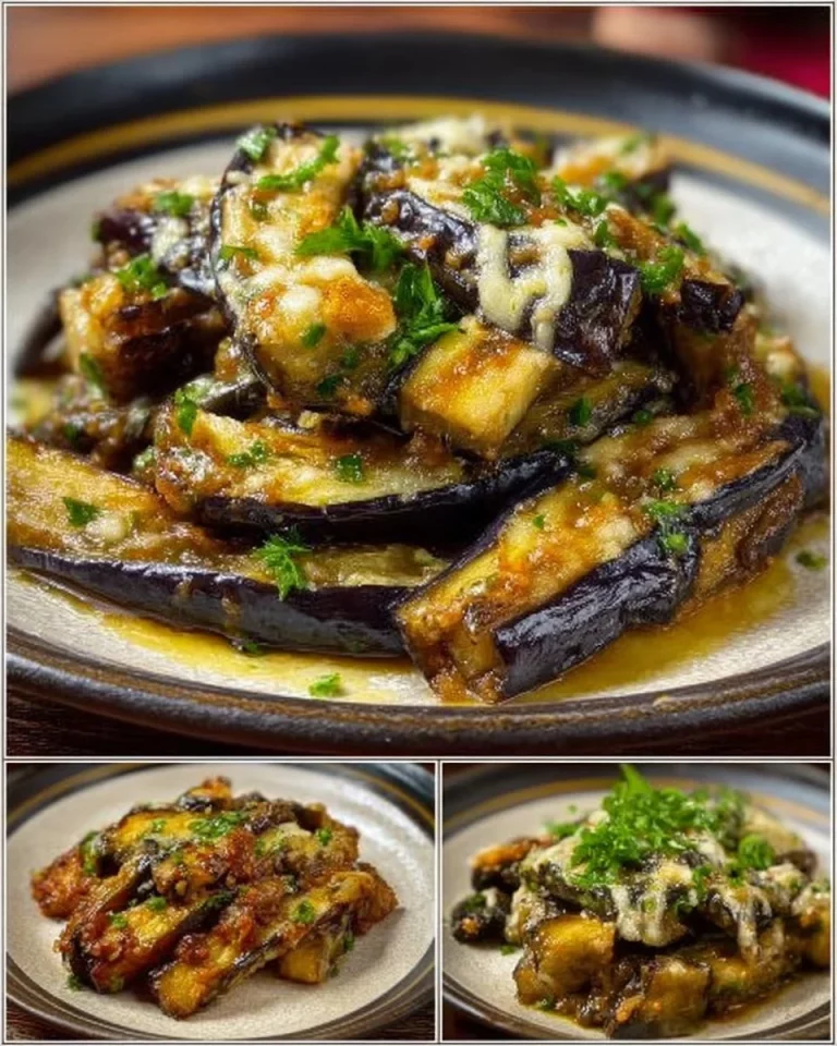 Piatto di melanzane incredibilmente deliziose pronte per essere gustate