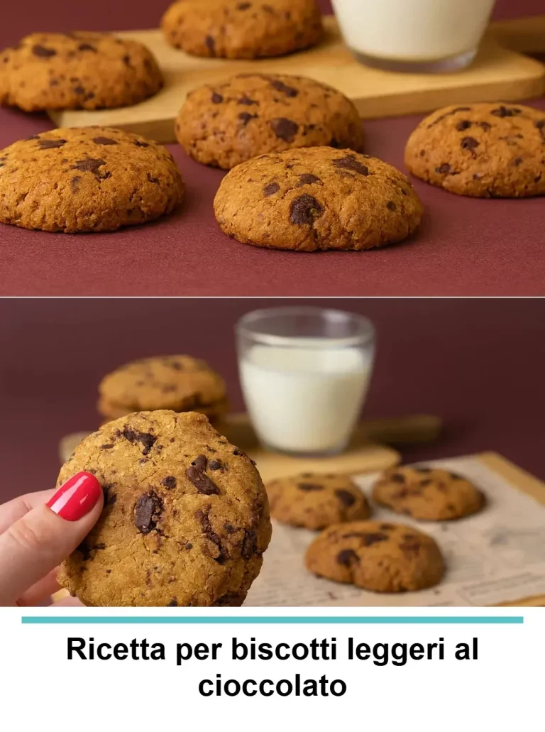 Biscotti leggeri al cioccolato appena sfornati