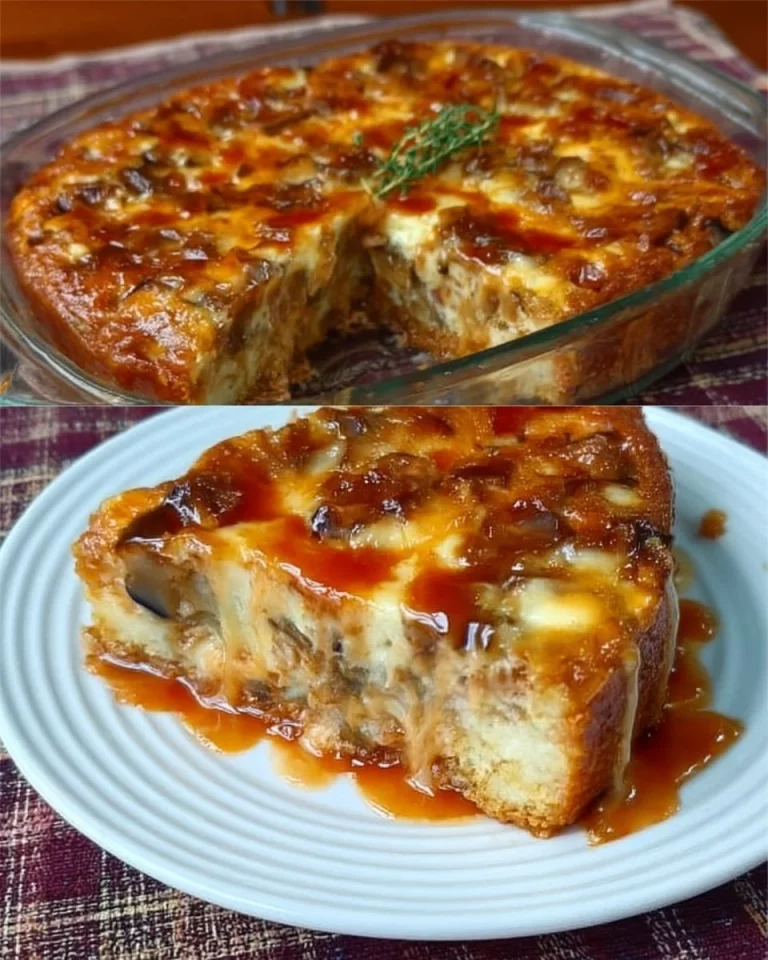 Sformato di Melanzane gustoso e appetitoso, servito in un piatto elegante.