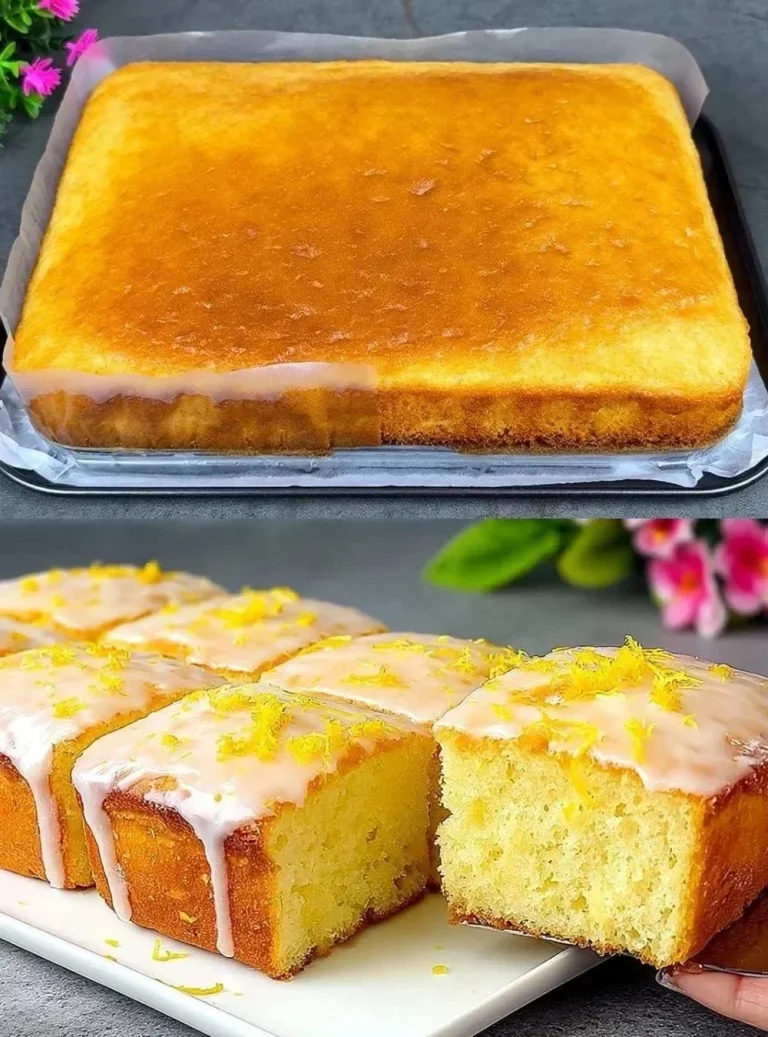 Torta al limone con glassa al limone decorativa e appetitosa