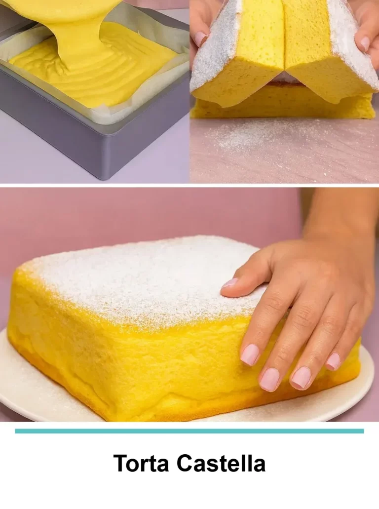 Fette di Torta Castella, dolce giapponese soffice e spongioso.