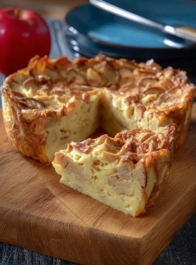 Torta di yogurt e mele, dolce fresco e leggero, con fette di mela