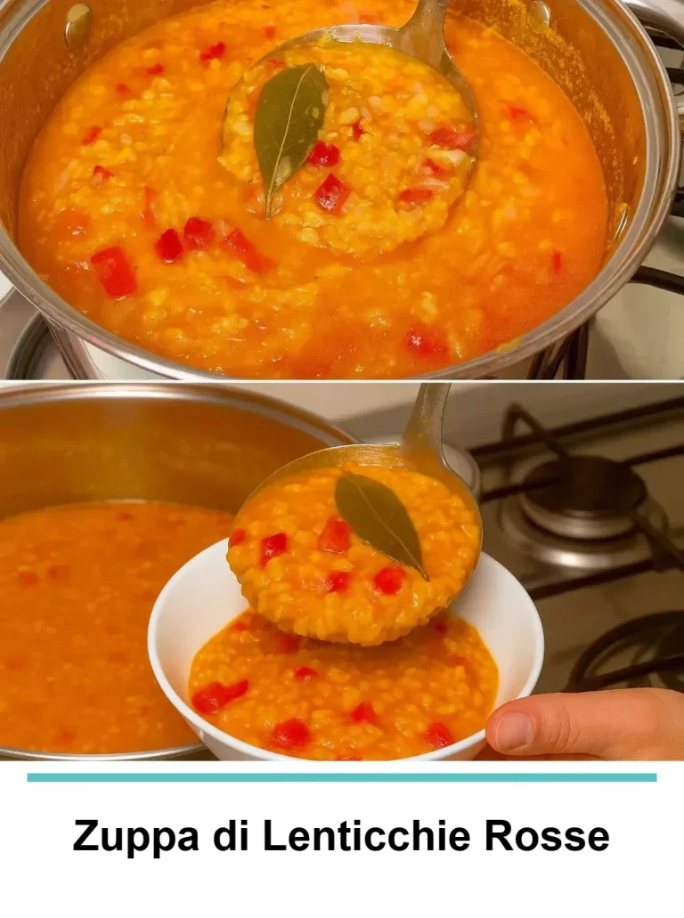Zuppa di Lenticchie Rosse servita in una ciotola con erbe fresche