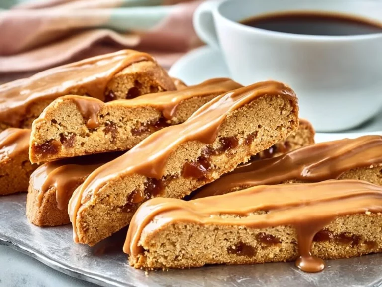 Biscotti al Caramello Macchiato freschi e deliziosi con una decorazione di caramello