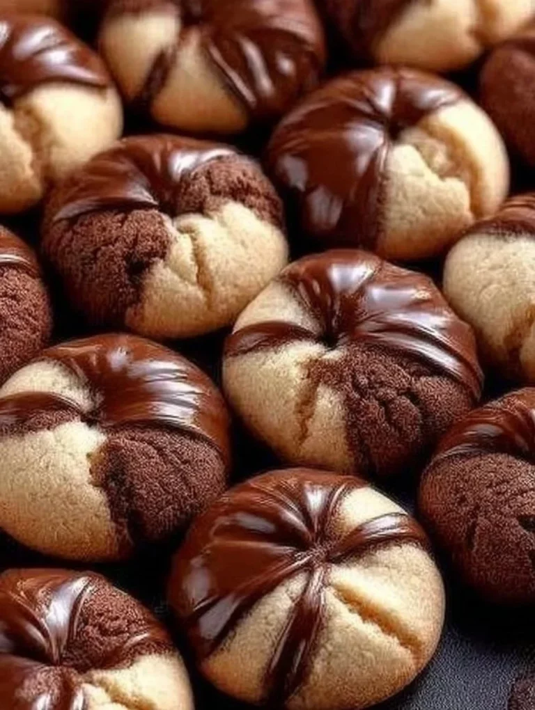 Deliziosi biscotti marmorizzati con cioccolato e vaniglia