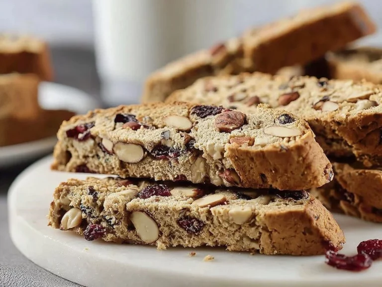 Biscottini fatti in casa freschi e golosi su un piatto.