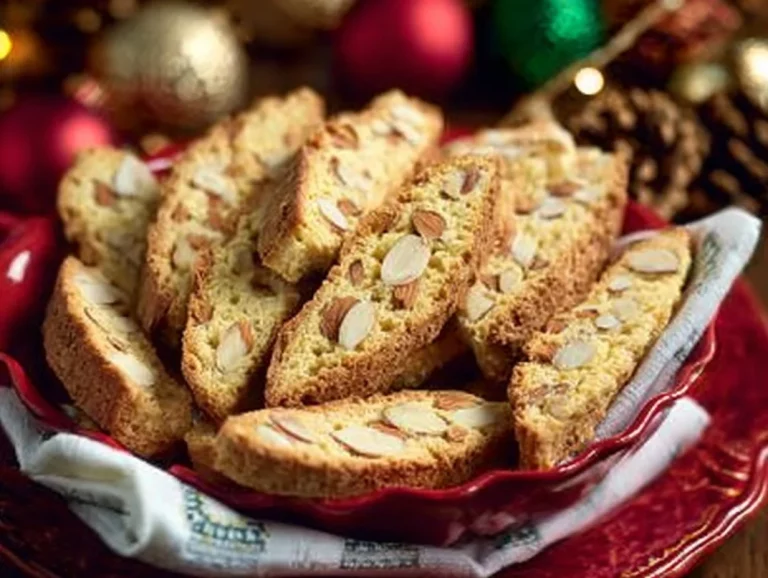 Cantucci biscotti di mandorle italiani croccanti e deliziosi