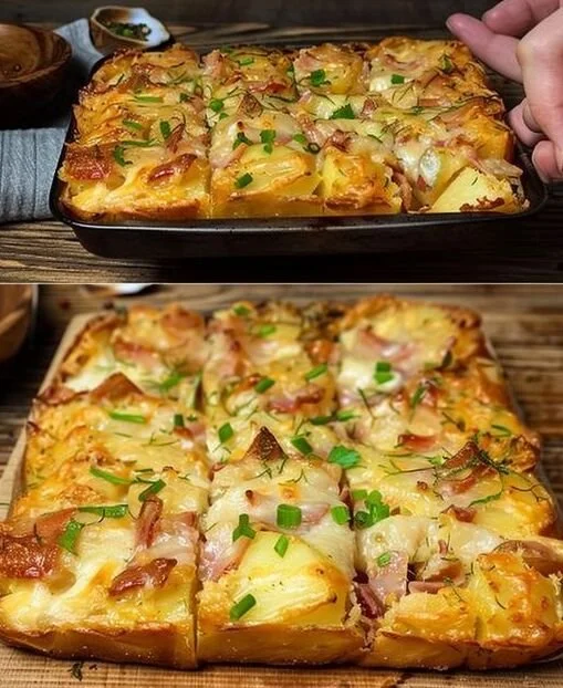 Casseruola di patate cotta al forno con formaggio e spezie