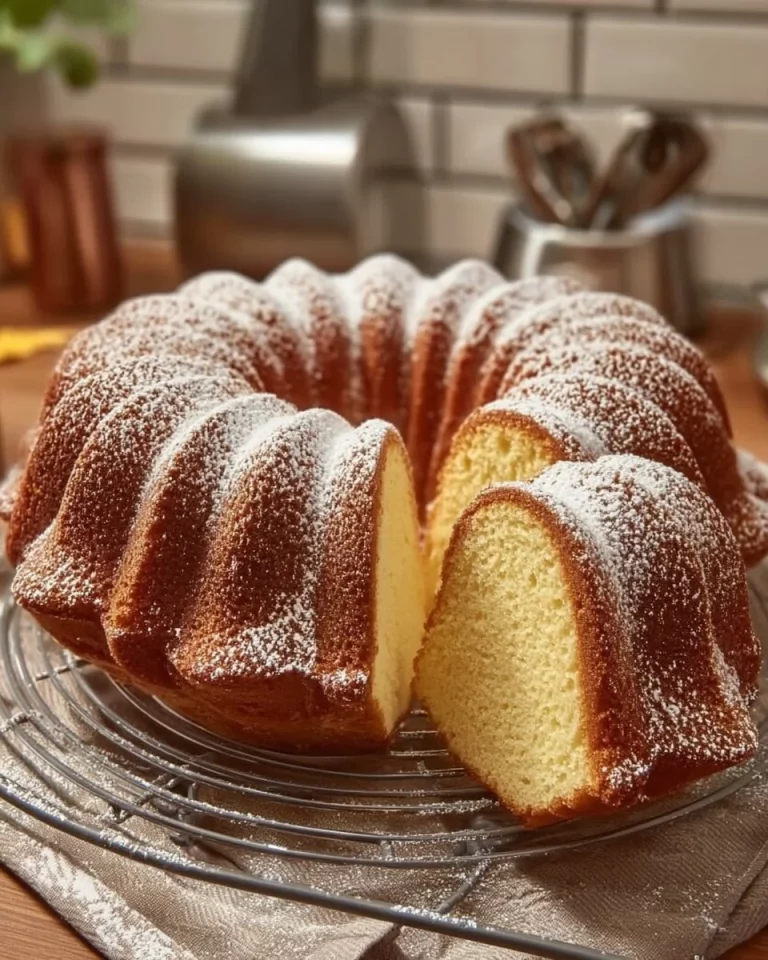 Ciambella con farina di riso pronta da servire, dolce gluten-free.