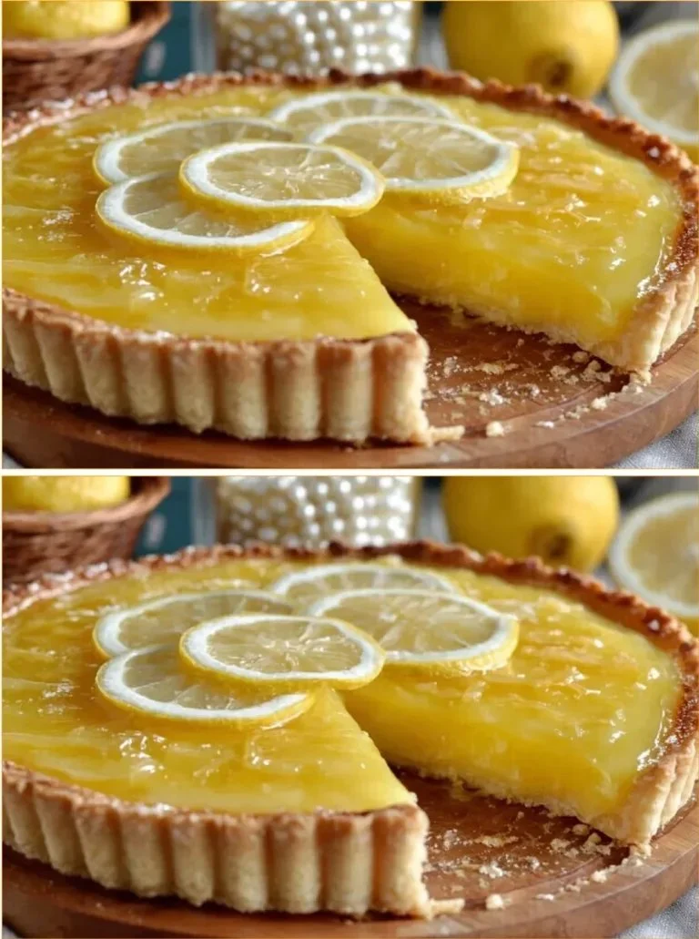 Crostata al Limone, dolce tradizionale italiano con crema al limone e pasta frolla