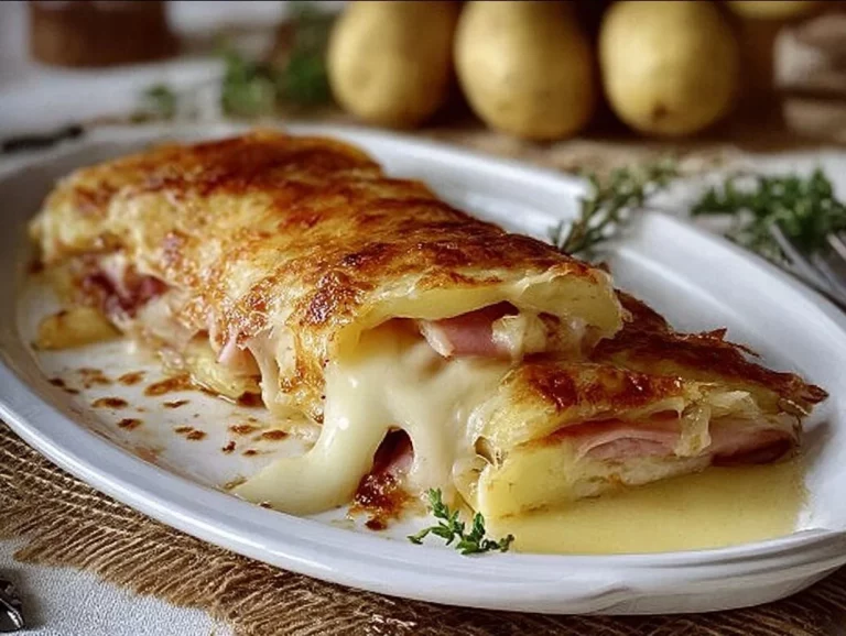 Roll di patate deliziose con ripieno cremoso e croccante dorato