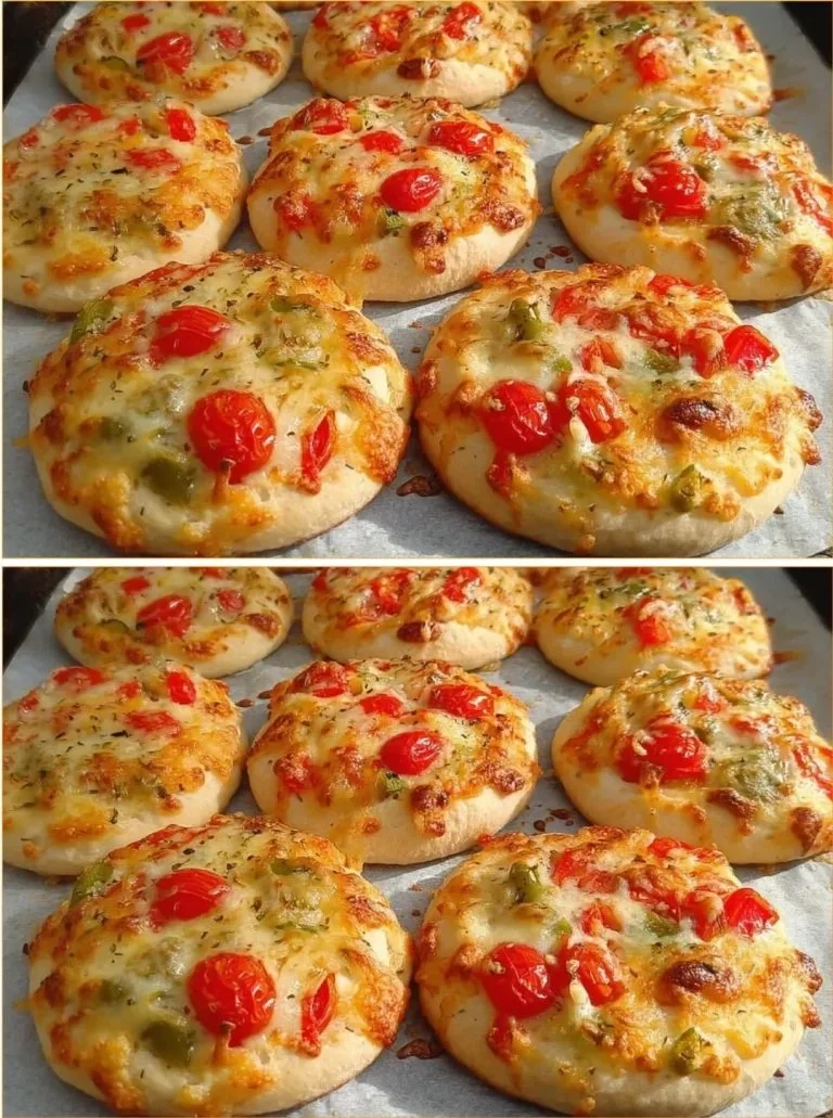 Mini pizze assortite pronte per essere gustate, ideali per feste e aperitivi