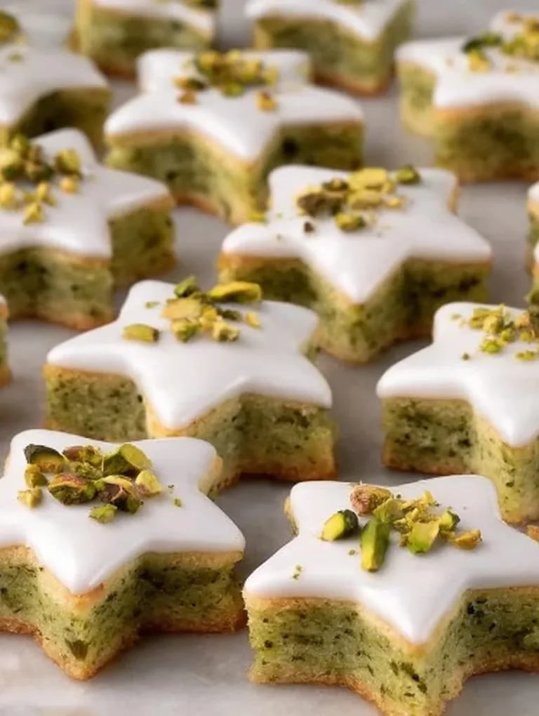 Stelle di pistacchio fresche e deliziose, perfette per dessert
