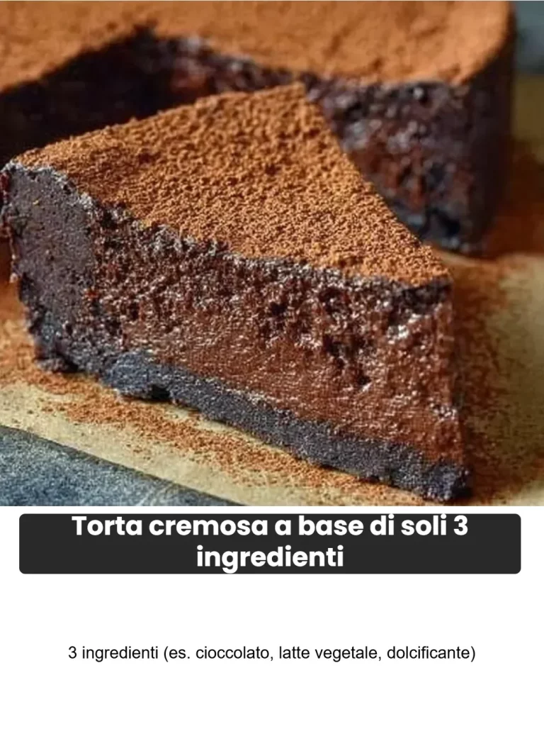 Torta cremosa a base di soli 3 ingredienti, dolce semplice e delizioso