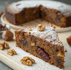 Torta di Datteri e Noci senza farina, un dolce sano e gustoso