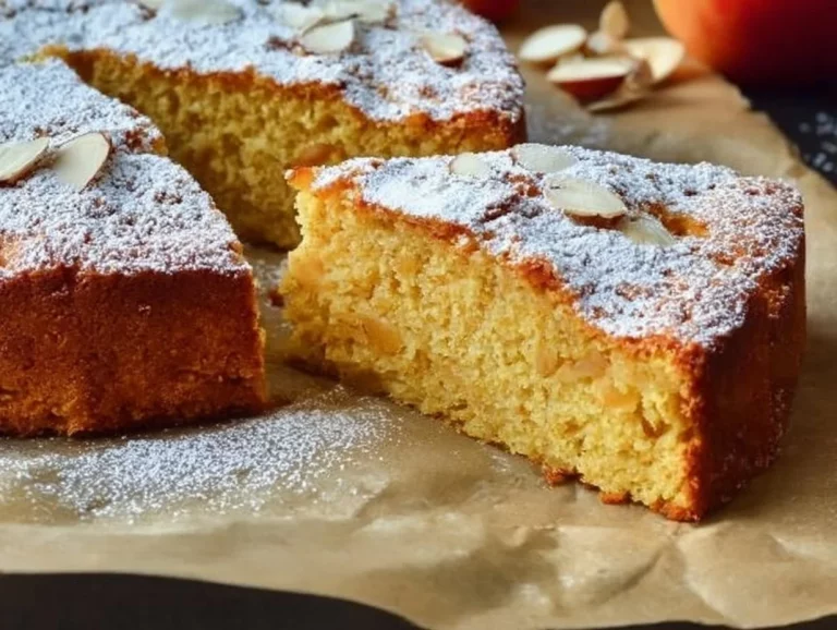 Torta di mele con 3 ingredienti pronta da servire