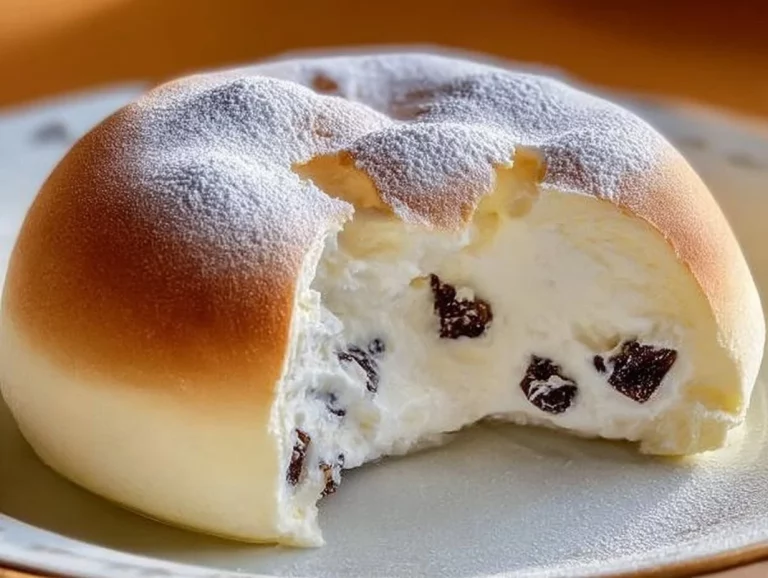 Una fetta di Torta Nuvola, dessert soffice e leggero, con ingredienti freschi e crema delicata