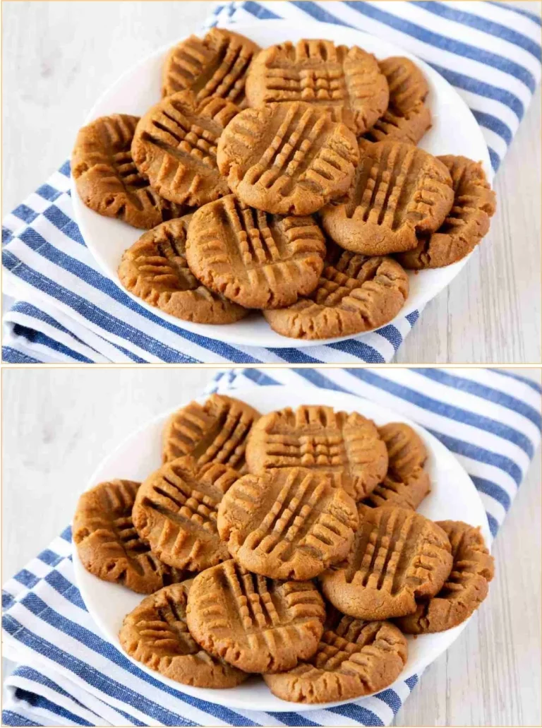 Biscotti al Burro di Arachidi freschi e croccanti su un piatto