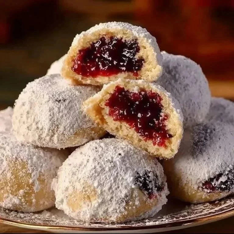 Biscotti alla marmellata di ciliegie freschi e croccanti