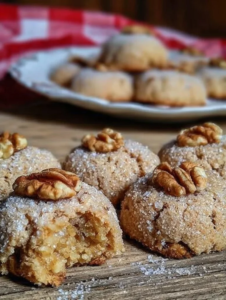 Biscotti alle noci senza farina e senza lievito appena sfornati